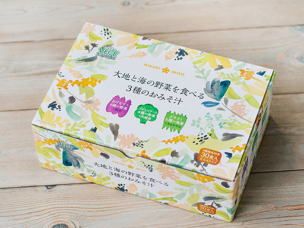 大地と海の野菜を食べる3種のおみそ汁 30食