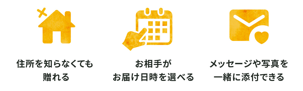 住所不要で贈れる！eギフト（ソーシャルギフト）
