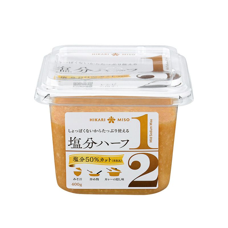 ひかり味噌 塩分ハーフ 400g(×1個)