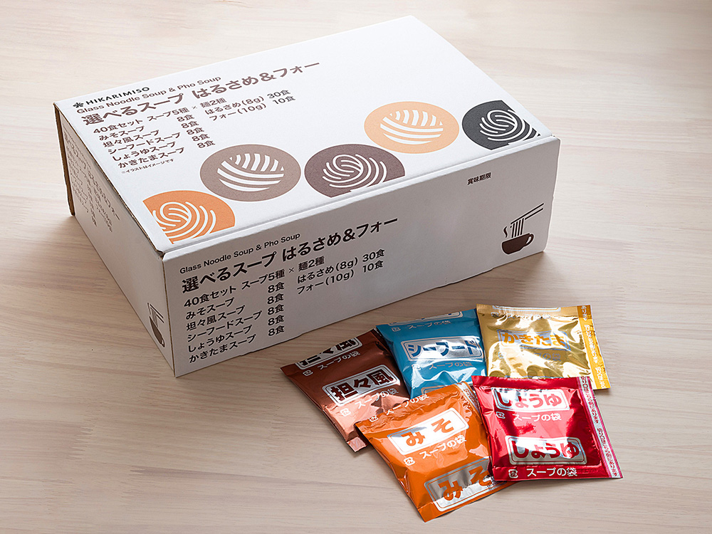 ひかり味噌（選べるスープ はるさめ＆フォー 40食）