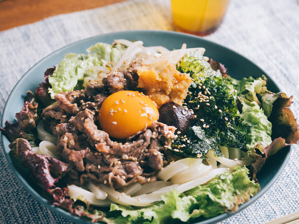 味噌で食べる韓国風サラダうどん（ひかり味噌 CRAFT MISO 生糀） 
